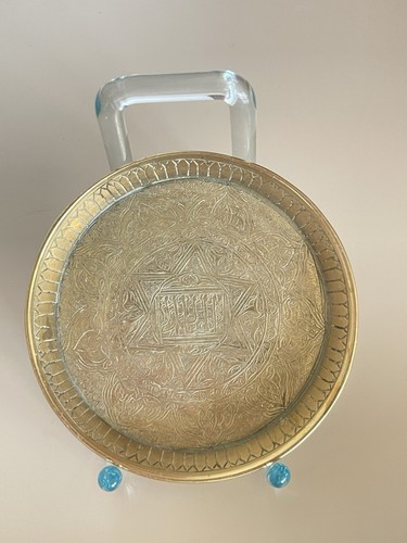 Antiker judaica messingteller - judaica,