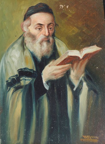 Rabbi mit buch öl - rabbi,