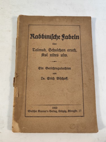 Heft rabbinische fabeln 1922 - rabbinische,