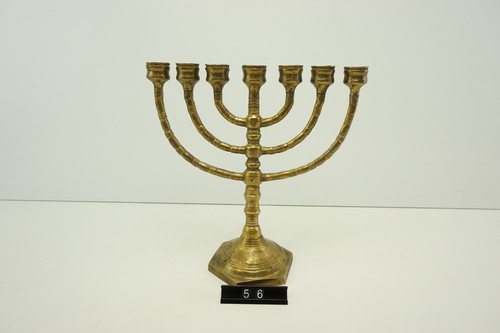 Massive messing menora - massive, 7-armig