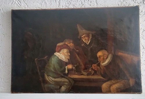 Altes ölgemälde judaica - Ölgemälde, um