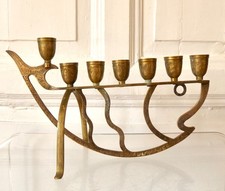 7-armiger Messing Leuchter